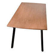 Modern rectangular wood dining table with metal y-shaped joint legs by Leisure Mod additional picture 4