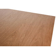Modern rectangular wood dining table with metal y-shaped joint legs by Leisure Mod additional picture 5