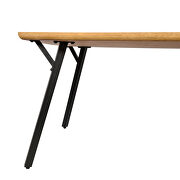 Modern rectangular wood dining table with metal y-shaped joint legs by Leisure Mod additional picture 8