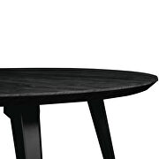 Ebony round wooden top modern dining table by Leisure Mod additional picture 5