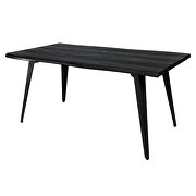 Ebony rectangular wooden top modern dining table by Leisure Mod additional picture 2