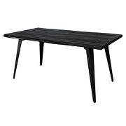 Ebony rectangular wooden top modern dining table additional photo 2 of 7