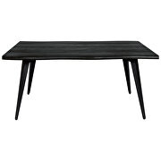 Ebony rectangular wooden top modern dining table by Leisure Mod additional picture 3