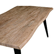 Butternut rectangular wooden top modern dining table by Leisure Mod additional picture 3