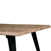 Butternut rectangular wooden top modern dining table by Leisure Mod additional picture 5