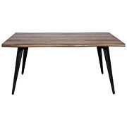 Dark brown rectangular wooden top modern dining table by Leisure Mod additional picture 3