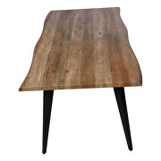 Dark brown rectangular wooden top modern dining table by Leisure Mod additional picture 5