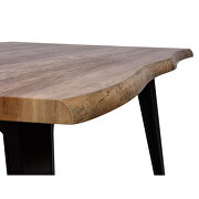 Dark brown rectangular wooden top modern dining table by Leisure Mod additional picture 7