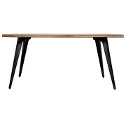 Dark brown rectangular wooden top modern dining table by Leisure Mod additional picture 8