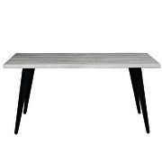 Sunbleached gray rectangular wooden top modern dining table by Leisure Mod additional picture 2