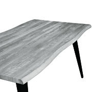 Sunbleached gray rectangular wooden top modern dining table by Leisure Mod additional picture 3