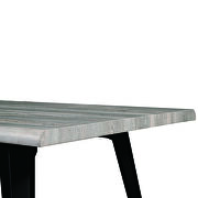 Sunbleached gray rectangular wooden top modern dining table by Leisure Mod additional picture 4