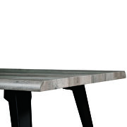 Weathered oak rectangular wooden top modern dining table by Leisure Mod additional picture 5