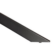 Ebony rectangular wooden top and metal base dining table additional photo 5 of 5