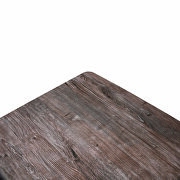 Rustic gray rectangular wooden top and metal base dining table by Leisure Mod additional picture 3