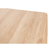 Maple wood rectangular wooden top and metal base dining table by Leisure Mod additional picture 6