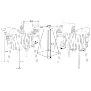 Light gray finish olefin rope outdoor chair by Leisure Mod additional picture 6