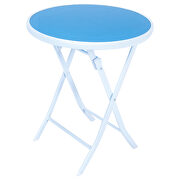 Blue finish modern bistro dining set by Leisure Mod additional picture 3