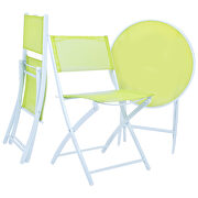 Green finish modern bistro dining set by Leisure Mod additional picture 2