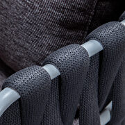 Black finish modern 5-piece rope bistro set by Leisure Mod additional picture 6