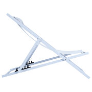 Gray finish sunset outdoor sling lounge chair with headrest cushion additional photo 3 of 6