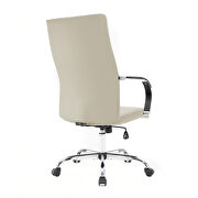 Modern high-back leather office chair in tan by Leisure Mod additional picture 4
