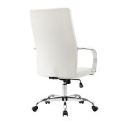 Modern high-back leather office chair in white by Leisure Mod additional picture 4