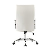 Modern high-back leather office chair in white by Leisure Mod additional picture 5
