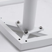 White finish marble top outdoor patio modern dining table by Leisure Mod additional picture 8