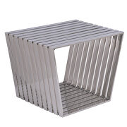 Stainless steel finish bench by Leisure Mod additional picture 2