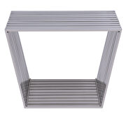 Stainless steel finish bench by Leisure Mod additional picture 3
