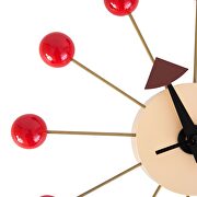 Red pinwheel concept design clock by Leisure Mod additional picture 2