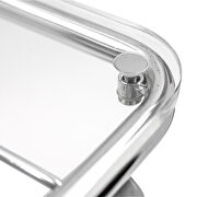 Clear acrylic top and chrome base x/cross legs side table by Leisure Mod additional picture 4