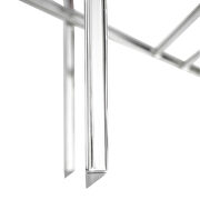 Clear acrylic top and chrome base x/cross legs side table by Leisure Mod additional picture 6