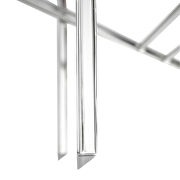 Blue acrylic top and chrome base x/cross legs side table by Leisure Mod additional picture 7