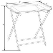 Red acrylic top and chrome base x/cross legs side table by Leisure Mod additional picture 8