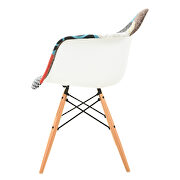 Multi-color polyester/ ash wood contemporary chair by Leisure Mod additional picture 3