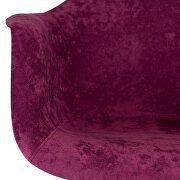 Purple velvet/ ash wood contemporary chair by Leisure Mod additional picture 6
