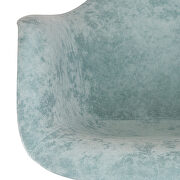 Teal velvet/ ash wood contemporary chair by Leisure Mod additional picture 6