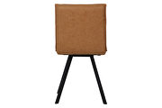 Light brown leather dining chair with sturdy metal legs/ set of 2 by Leisure Mod additional picture 4