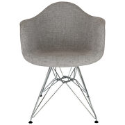 Gray polyester/ metal contemporary chair by Leisure Mod additional picture 2