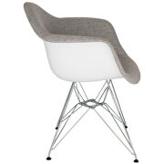 Gray polyester/ metal contemporary chair by Leisure Mod additional picture 3