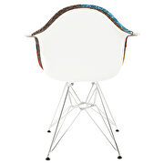 Multi-color patchwork polyester/ metal contemporary chair by Leisure Mod additional picture 4