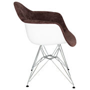 Coffee brown velvet / metal legs chair by Leisure Mod additional picture 3