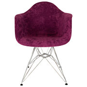 Purple velvet / metal legs chair by Leisure Mod additional picture 2