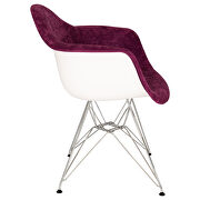 Purple velvet / metal legs chair by Leisure Mod additional picture 3
