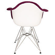 Purple velvet / metal legs chair by Leisure Mod additional picture 4