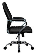 Black pu leather seat and back gas lift office chair by Leisure Mod additional picture 3