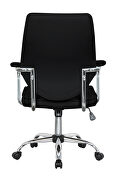 Black pu leather seat and back gas lift office chair by Leisure Mod additional picture 4