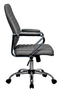 Gray pu leather seat and back gas lift office chair by Leisure Mod additional picture 3